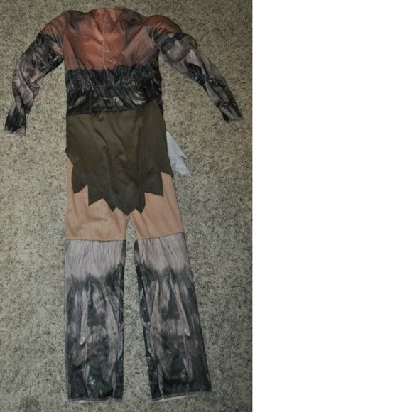 Warcraft Durotan Warrior Halloween Costume 7/8 Muscle Jumpsuit, Mask Boys 3 Pc - Picture 4 of 6